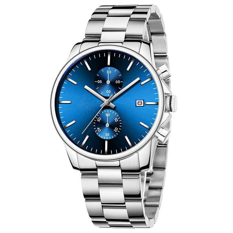  Luxury Style Fashion Chronograph Watch Stainless Steel Case Band Watch GM-8004
