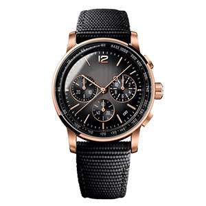  Business Black Dial With Ross Gold Index Nylon Watch Band Custom Men's Chronograph Watches CM-8043