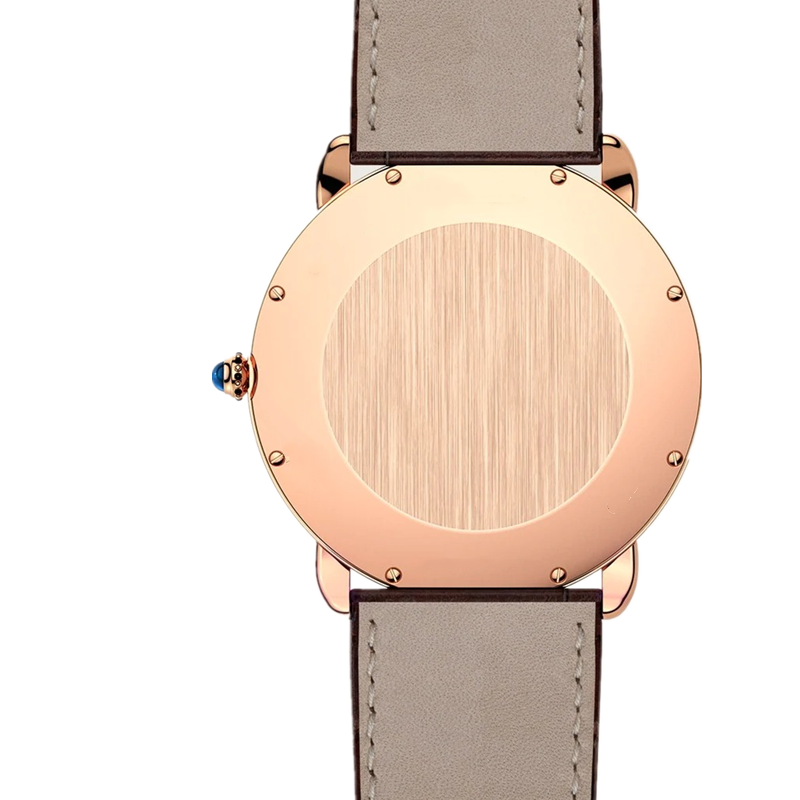 GM-8040 Quartz Watch Men's Stainless Steel Watch Waterproof Fashion Rose Gold Case Brown Strap Watch Manufacturer Wholesale Price