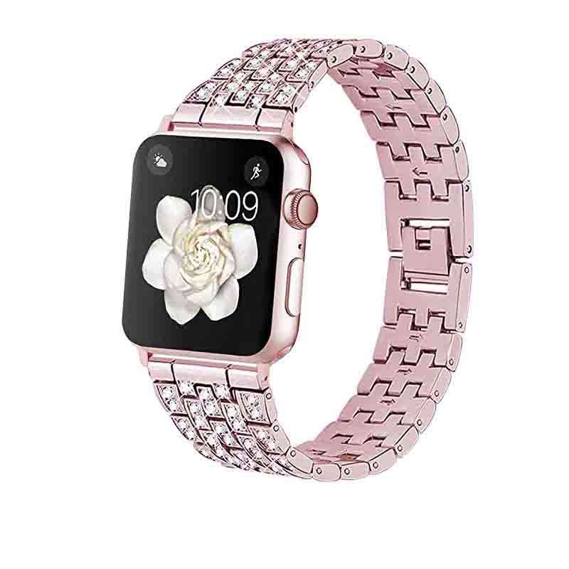 High Quality Factory Price Diamond Apple Watch Strap Accepted In Small Orders Stainless Apple Watch Band
