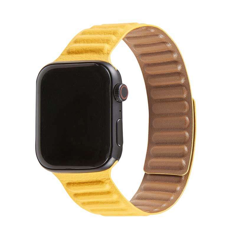 Luxury Unique Design Genuine Leather Adjustable Magnetic Apple Watch Band 42MM 44MM
