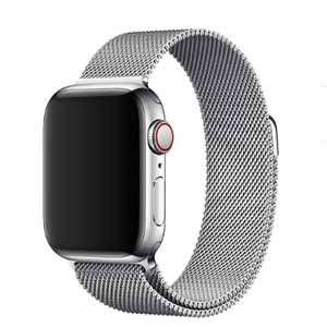Stainless Steel Apple Watch Mesh Metal Loop Band With Adjustable Magnetic Closure Replacement Strap Fit For Apple Smart Iwatch Series