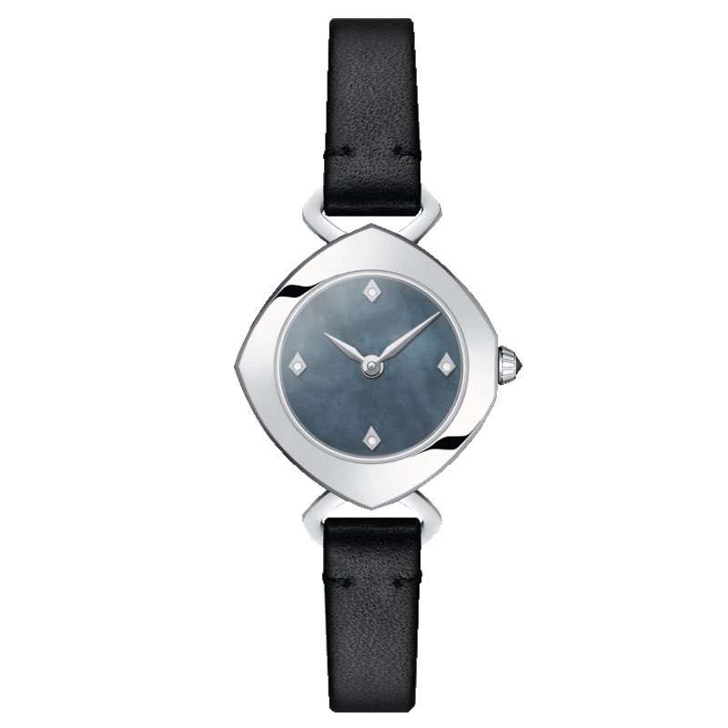 GF-7075 Special Rhombus&nbsp;Shape Watches Ladies Quartz Watches Leather Band Stainless Steel Case Women Watches