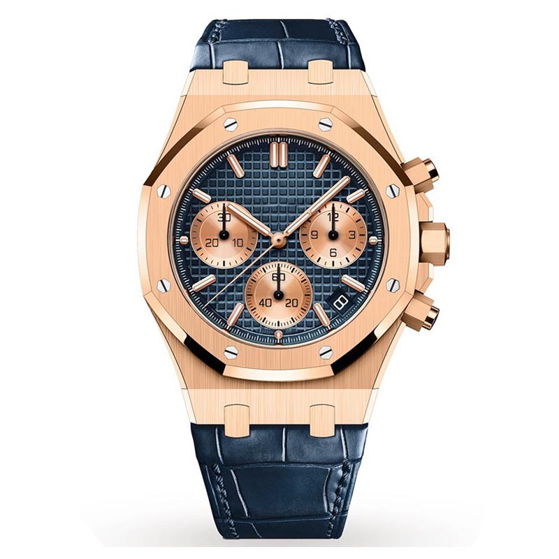 Mens Watch With Genuine Leather Strap Mens Watch With Genuine Leather Strap