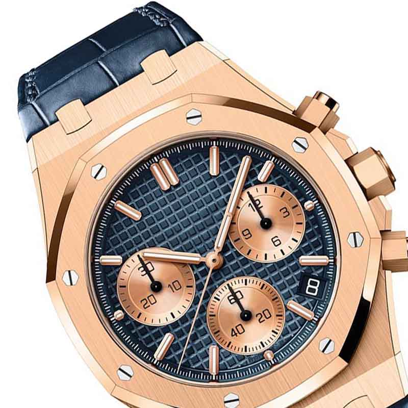 Mens Watch With Genuine Leather Strap Mens Watch With Genuine Leather Strap