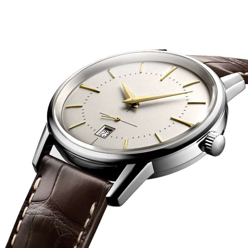 GM-8072 Vintage Style Mens Watch With Matt White Dial 5ATM Waterproof Stainless Steel Watch Custom Logo