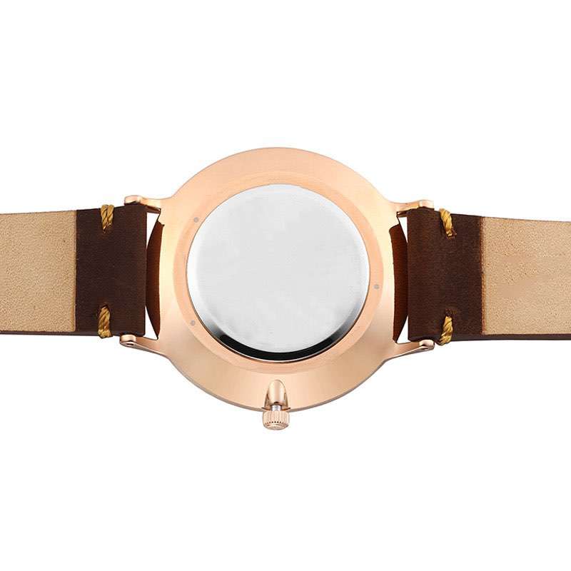 The Best Men Watch Luminous Pointer Belt Watch Brown Belt Grey Dial Men's Custom Watch GM-8076