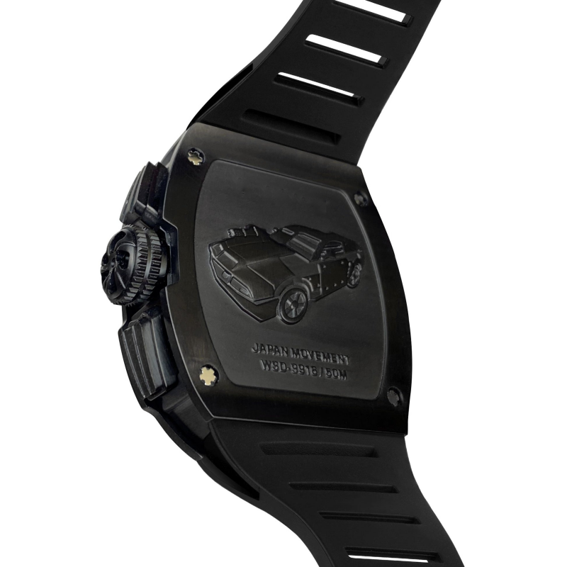 CMW-8045 Mens Skeleton Machine Automatic Black Watch Custom Logo