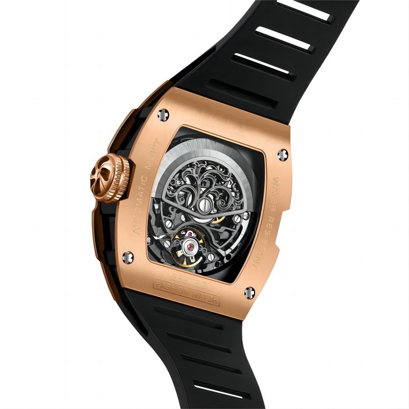 CMW-8030 Mens Skeleton Mechanical The X Series-Rose Gold Watch Custom Logo