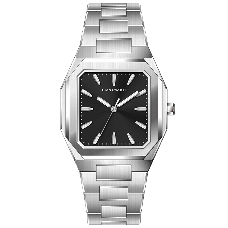 GM-8222AR Good Price Men’s Watch: Square Design, 36MM Stainless Steel Case, Japan Quartz Movement, Custom Logo, 3-5ATM Waterproof, OEM ODM