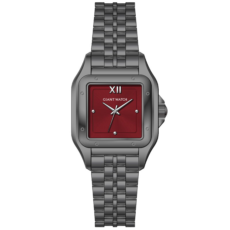 GM-S01 Affordable Women’s Quartz Watch with Square Design, Hard Mineral Glass, 3ATM Water Resistant, Japan Movement