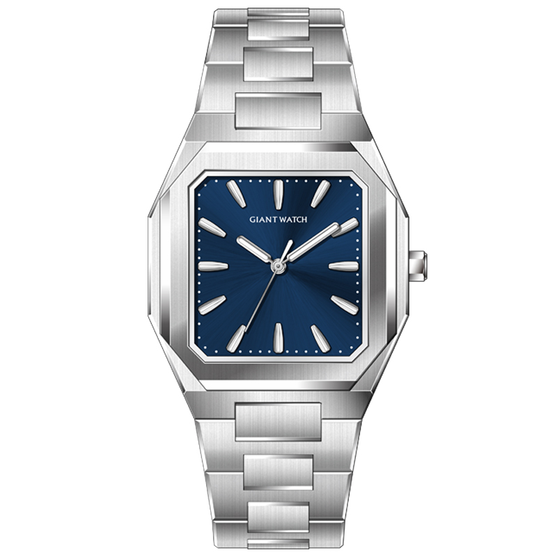 GM-8222A Affordable Men’s Square Quartz Watch - 36MM Stainless Steel Case, Japan Movement, 3-5ATM Water Resistant, Custom Logo, OEM ODM Services