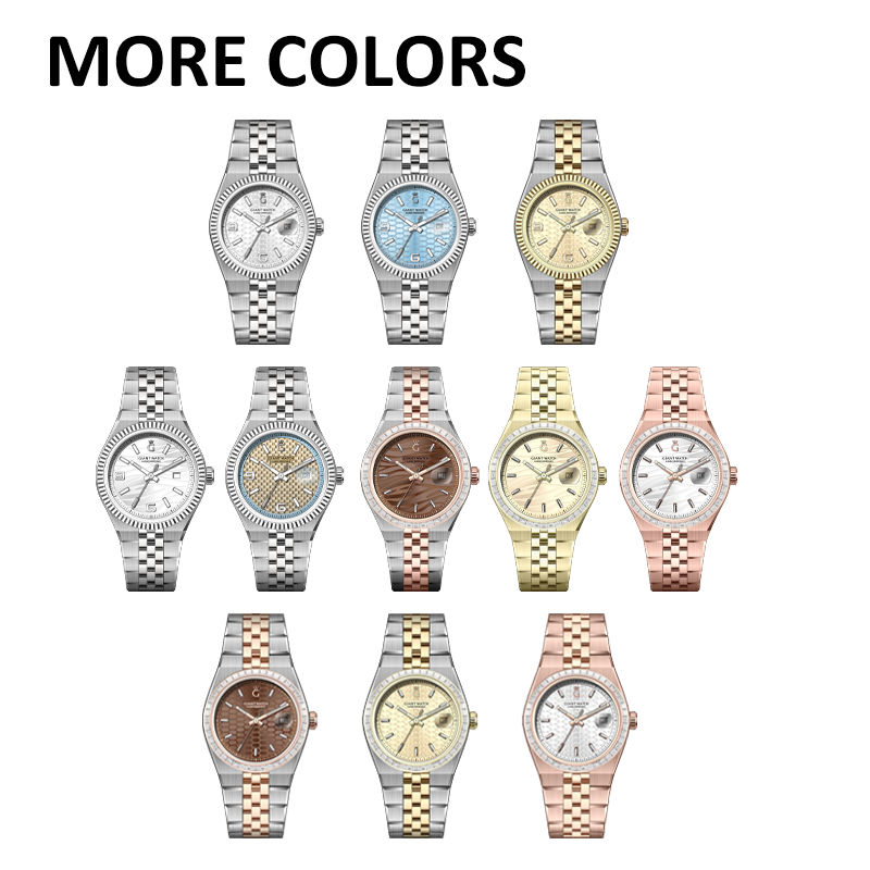 S07 Three-Tone Stainless Steel Watches Men 40mm Women 36mm Rose Gold Silver Gold 2025