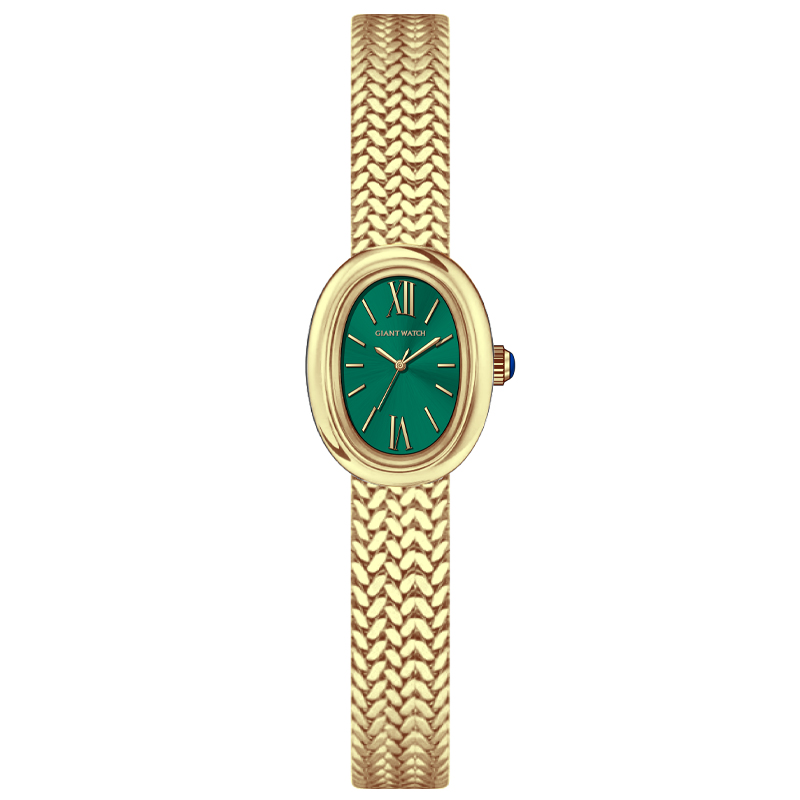 S09 Sophisticated 36mm Ladies Watch - PC11 Movement, Baignoire-Inspired Oval Case, Steel Band