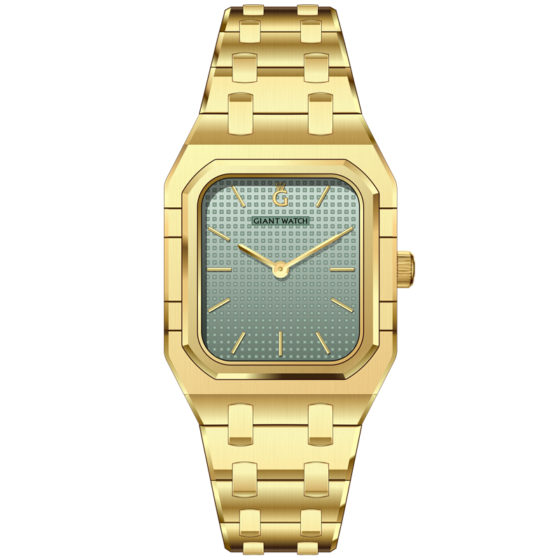 S12 Modern Simplicity Watch - CNC Line Detail Case, Acid-Washed Dial, PC20 Movement, Sapphire Coated Crystal