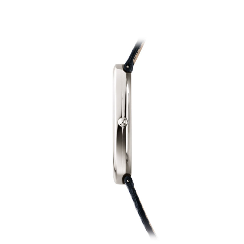 Ultra-thin Fashionable Quartz Analog Wristwatch Stainless Steel Case Leather Strap Buckle Stylish Analog Dial Luxury Men's Watch