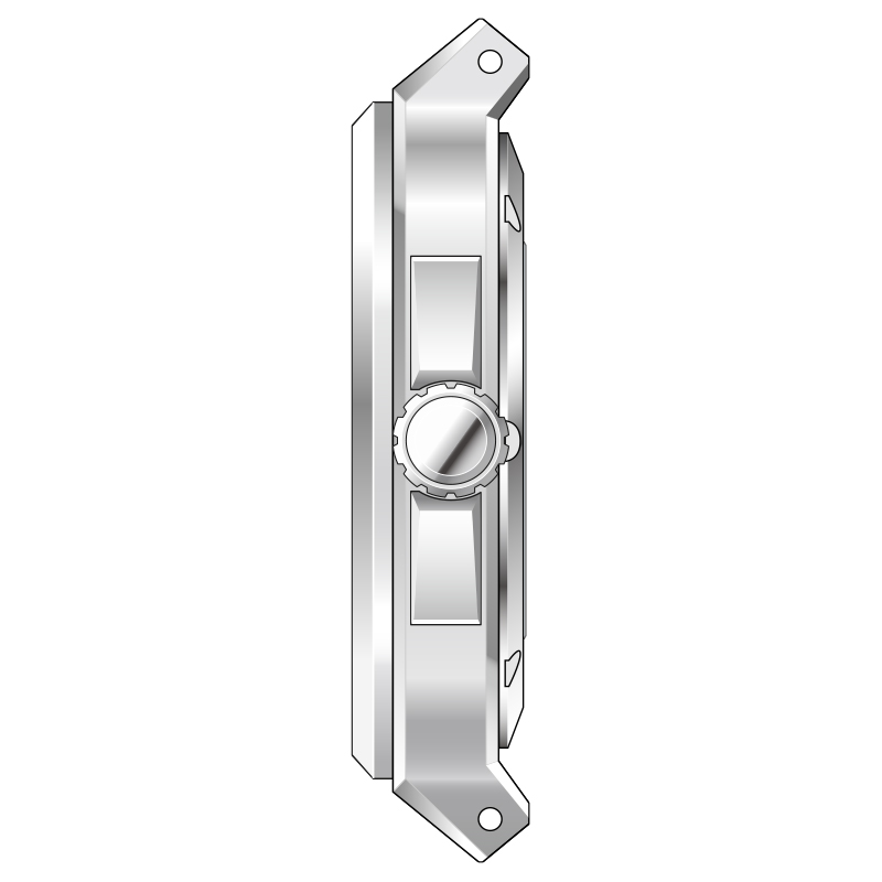 S18 Jumping Hour Watch Stainless Steel Brushed Case Polished Bevel No Hands Design Luxury Watches