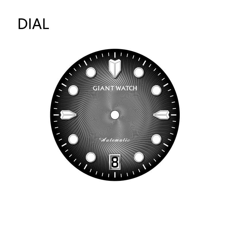 Heavy Custom NH35 Automatic Men Watch 40mm Round Stainless Steel Date 3ATM Elegant Automatic Watch For Men