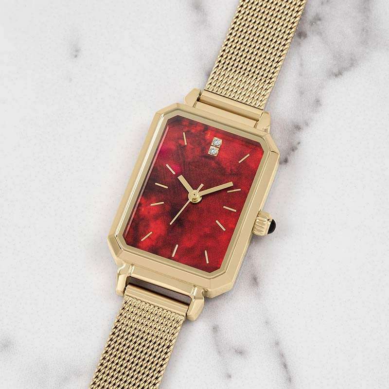 GF-7032 Stainless Steel Ladies Watch Square Shape Slim Wristwatch OEM Watches