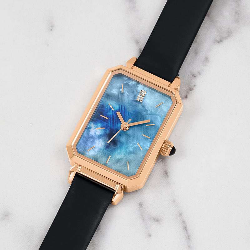 New Arrival Three Hands Square Womens Wristwatches With Genuine Leather Strap OEM Watches GF-7031