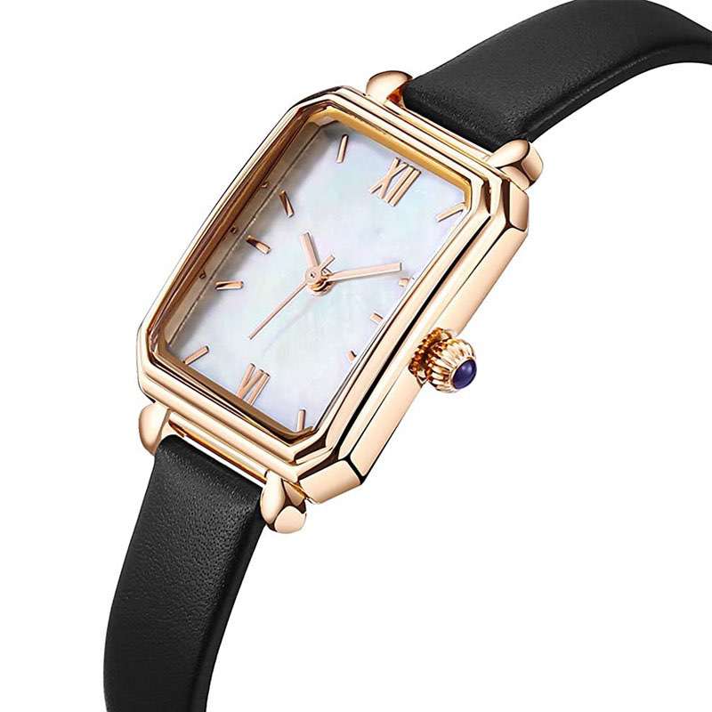  Fashion Style Ladies Watch Women Square Watch With Shell Dial Stainless Steel Case Watch Manufacturers In China GF-7036