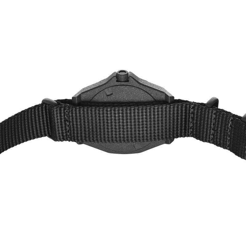  Black Watches For Men Single Pass Woven Nylon Watch Band Stainless Steel Wristwatch OEM Watch GM-8008