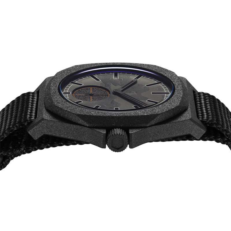  Black Watches For Men Single Pass Woven Nylon Watch Band Stainless Steel Wristwatch OEM Watch GM-8008