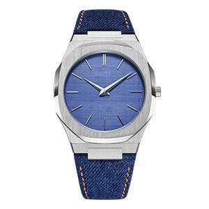 Quartz Watches Japan Movement Steel Color Case With Blue Dial Watch  Custom Men's Watches GM-8011