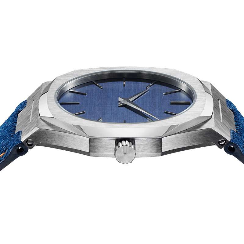 Quartz Watches Japan Movement Steel Color Case With Blue Dial Watch  Custom Men's Watches GM-8011