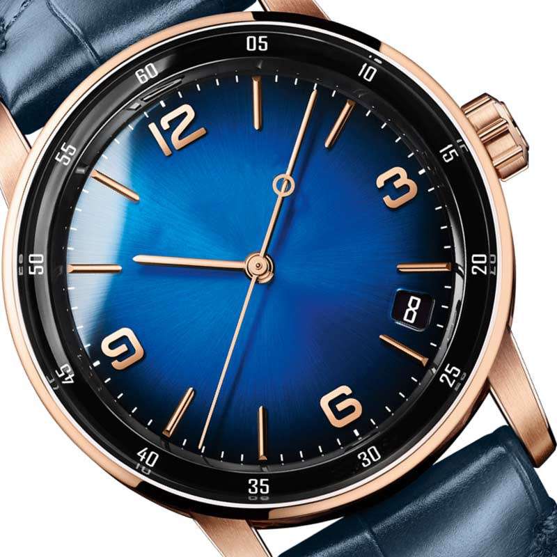 GM-8014 Luxury Blue Military Men Watches Minimalist Quartz Watches Leather Wristwatches Custom Logo Watch
