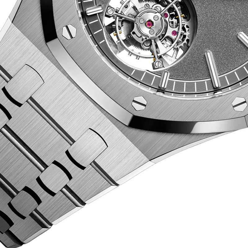 Custom Logo Automatic Men Watches Steel Band Silver Mechanical Skeleton Dial OEM Watch GM-8019