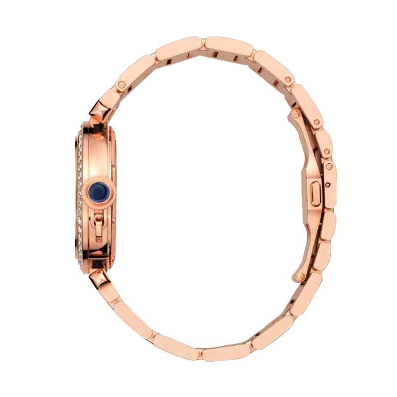  Rose Gold Stainless Steel Ladies Watch Elegant Watch With Diamond Bezel Bracelet Watches Ladies GF-7058
