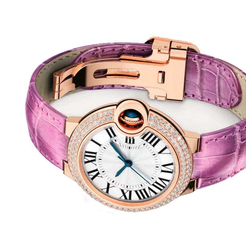 GF-7069 Wholesale Fashion Style Watch For Women Diamond Bezel Rose Gold Color China Good Quartz Watch