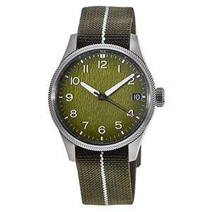 GM-7035 Unique Mens Watch With Green Dial Stainless Steel Case With Nylon Band Watches For Man Custom Logo