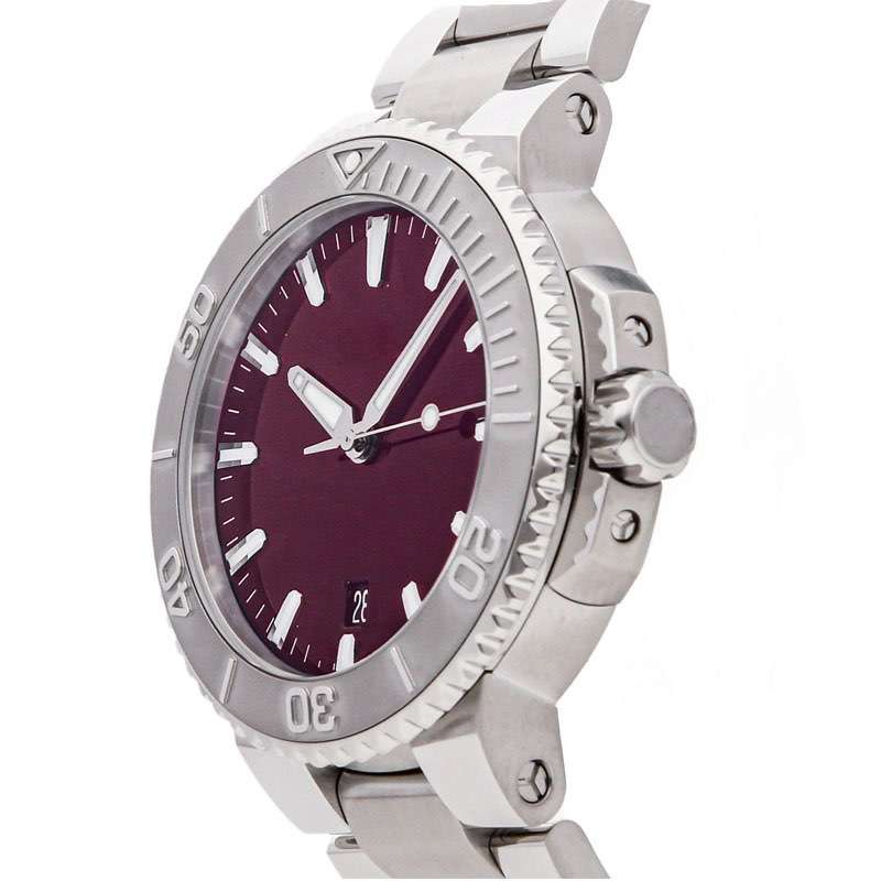 GD-1013 Stainless Steel Diver Watch Wine Dial Mens Watch Unique Factory Price Watch Make In China
