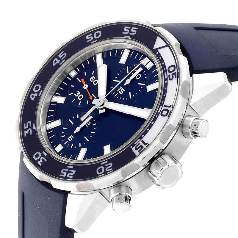 GD-1017 Sport Style Unique Blue Dial 6-hands Chronograph Diver Watch China Custom Watch Factory