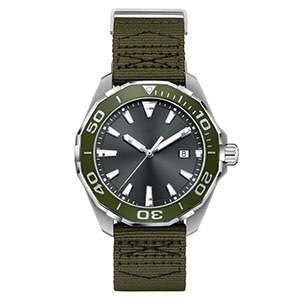 GD-1031 Fashion Diver Watch For Man Green Black Dial With Nylon Band Good Quality Stainless Steel Mens Watch