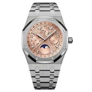 GM-1128 Steel Color Stainless Steel Chronograph With Lunar Calendar 5 ATM Waterproof Mens Watch