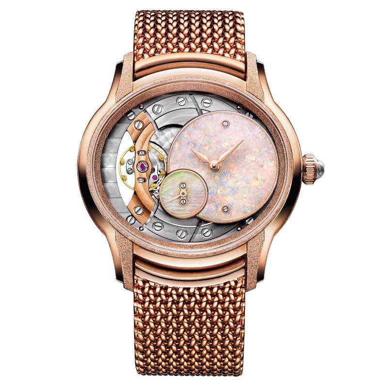 GM-1140 Automatic Woman Watch Special Unique Dial Mesh Band Ladies Wrist Watch Good Quality