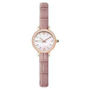 GF-7084 Rose Gold Case With Pink Leather Band Ladies Wrist Watch Good Quality China Watch Manufacturer